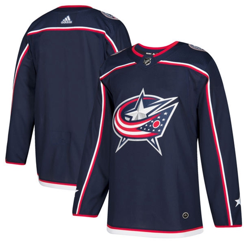 Adidas Columbus Blue Jackets Blank Navy Blue Home Authentic Stitched Youth NHL Jersey